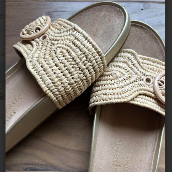 Kate Spade Raffia Sandal, size 9 - Picture 2 of 3